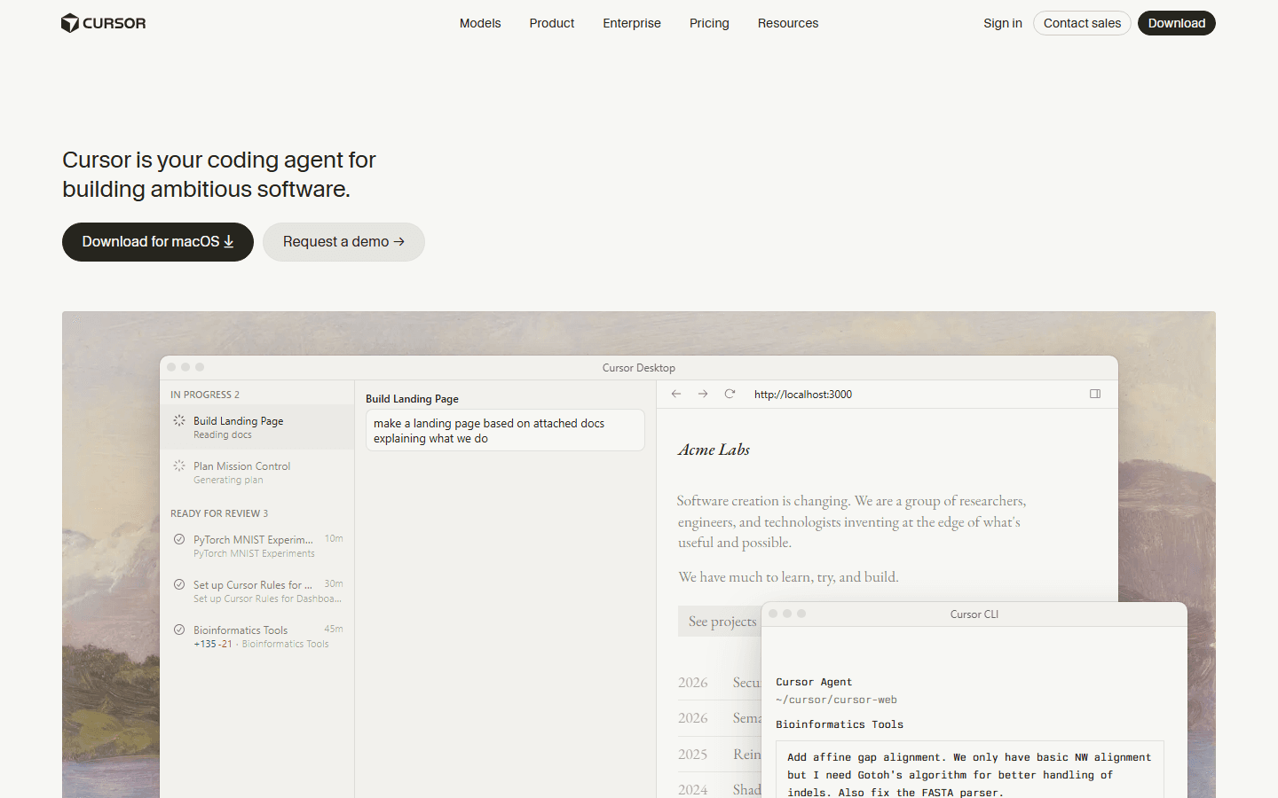 Cursor website