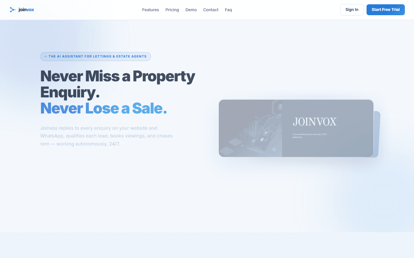 JoinVoxBot website